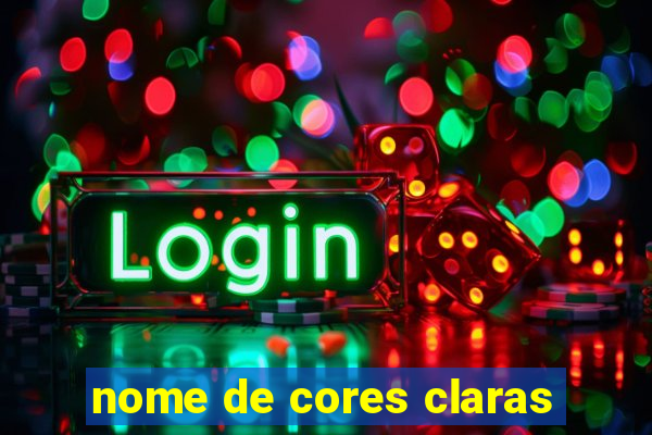 nome de cores claras